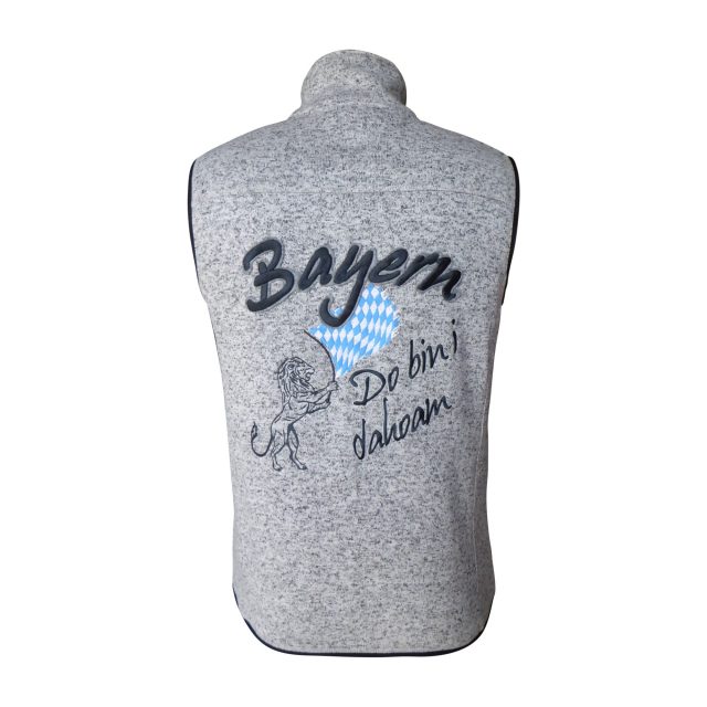 hellgraue Bayernweste ärmellos - Bayern Landeswappen - Do bin i dahoam hellgraue Bayernweste ärmellos - Bayern Landeswappen - Do bin i dahoam