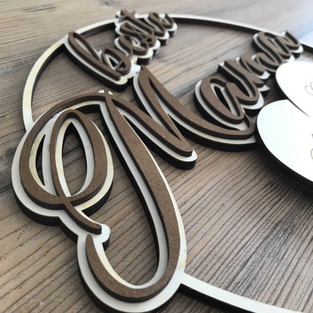 Personalisierter Holzreifen - Muttertag - beste Mama