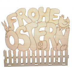Holz - personalisiertes Osternest - Frohe Ostern