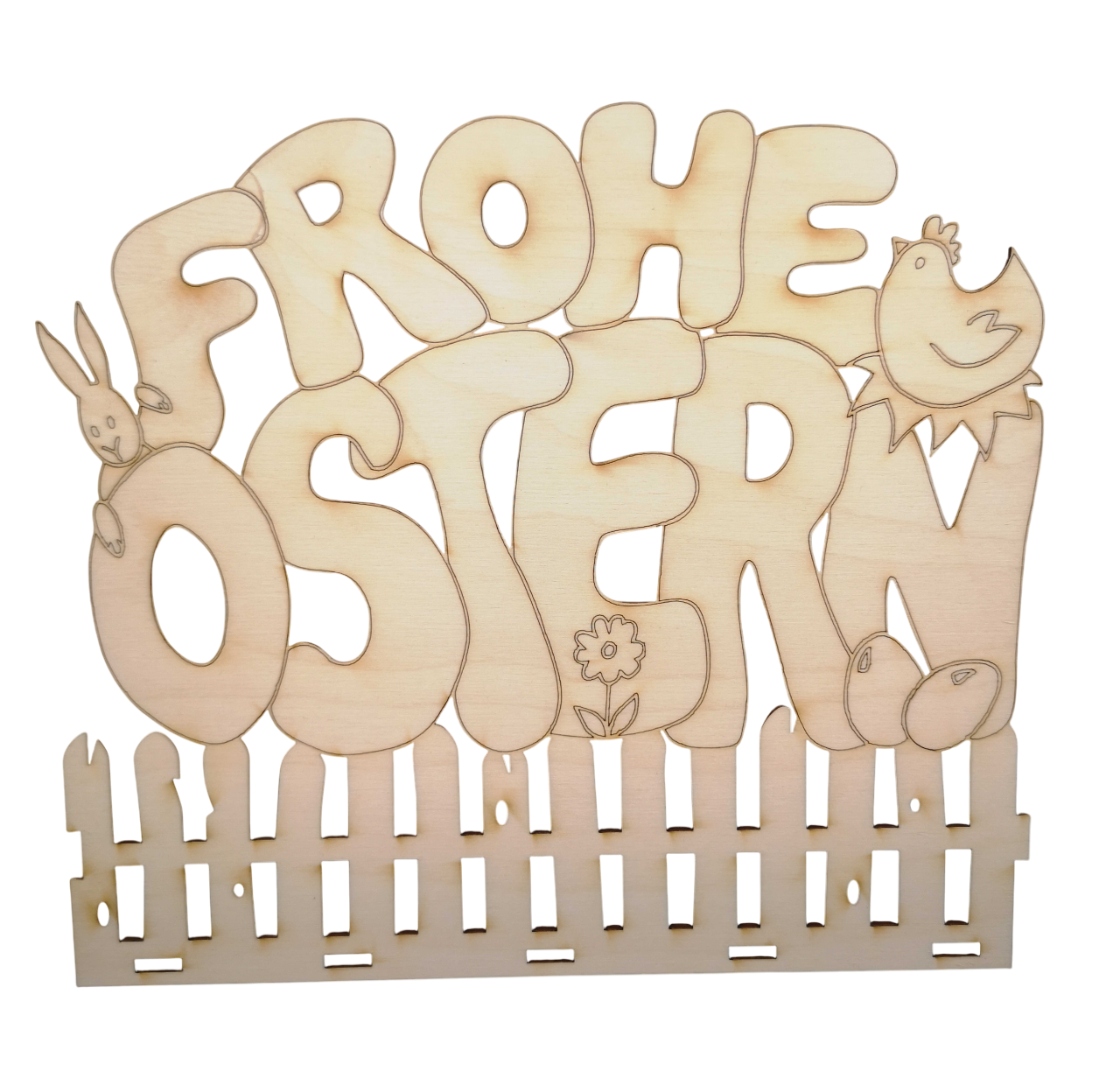 Holz - personalisiertes Osternest - Frohe Ostern Holz - personalisiertes Osternest - Frohe Ostern